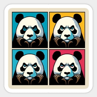 Pop Annoyed Panda - Funny Panda Art Sticker